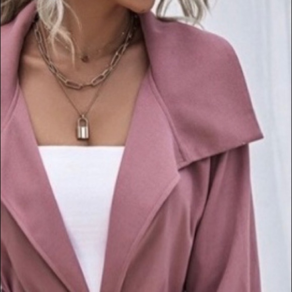 NWT pink trench coat with belt